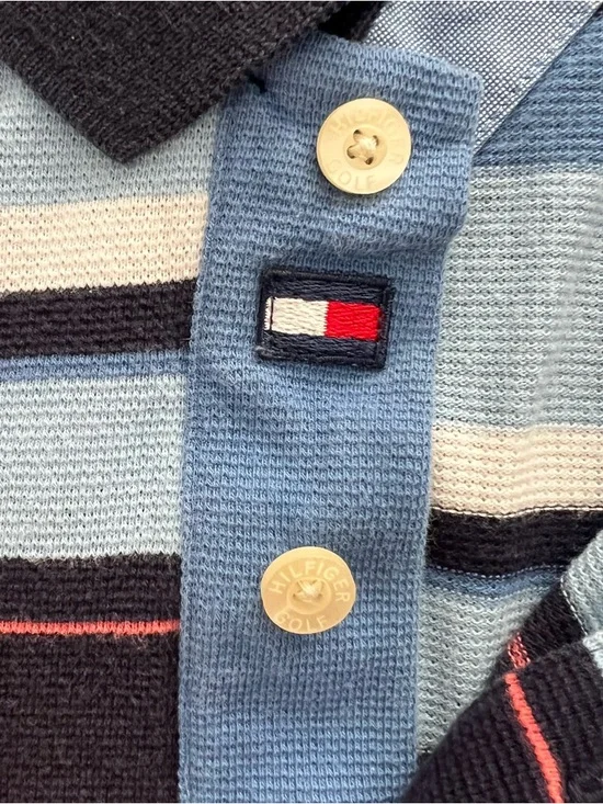 Vintage Tommy Hilfiger Golf 2002 U.S. Open Bethpage Black Striped Polo - Picture 7 of 10